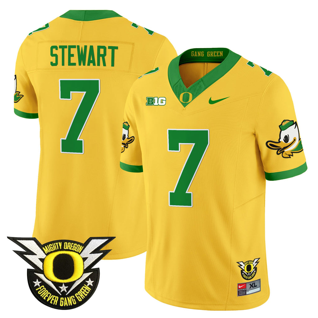 Men's Oregon Ducks 2024 Forever Gang Green & BIG Patch Vapor Limited Jersey - All Stitched - image 17