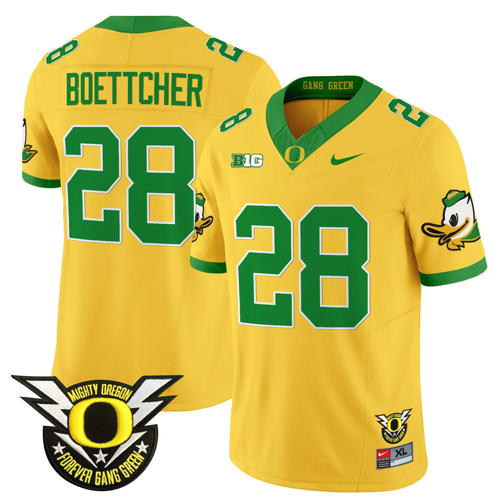 Men's Oregon Ducks 2024 Forever Gang Green & BIG Patch Vapor Limited Jersey - All Stitched - image 18