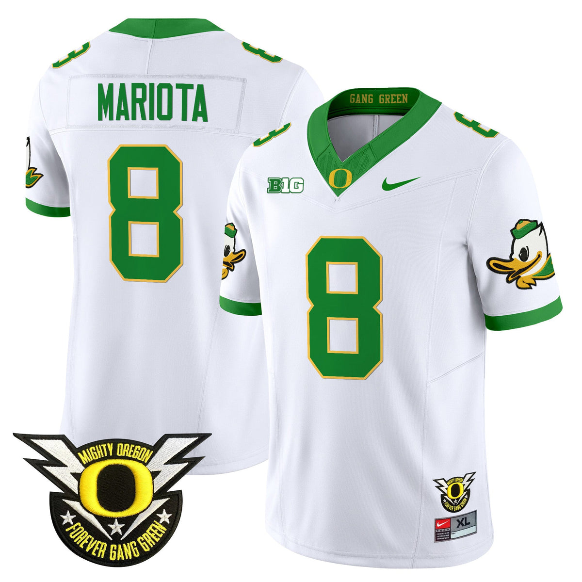 Men's Oregon Ducks 2024 Forever Gang Green & BIG Patch Vapor Limited Jersey - All Stitched - image 26