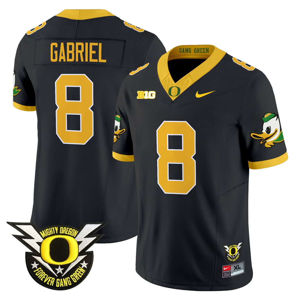 Men's Oregon Ducks 2024 Forever Gang Green & BIG Patch Vapor Limited Jersey - All Stitched - image 1
