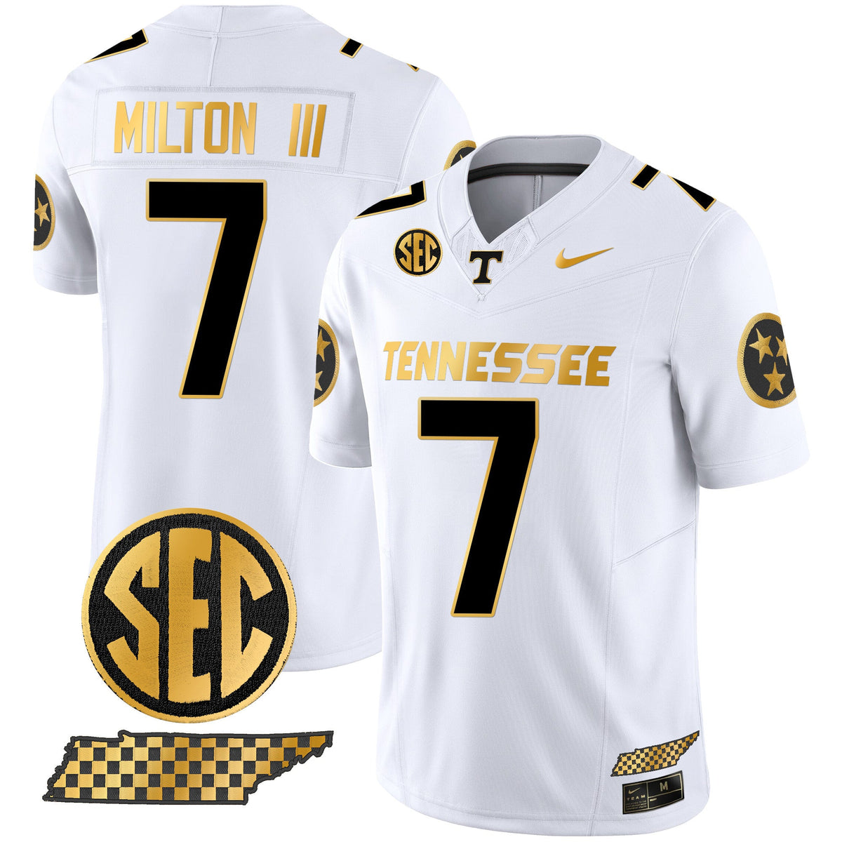 Men's Tennessee Volunteers 2024 Gold Vapor Premier Limited Jersey - All Stitched - image 4