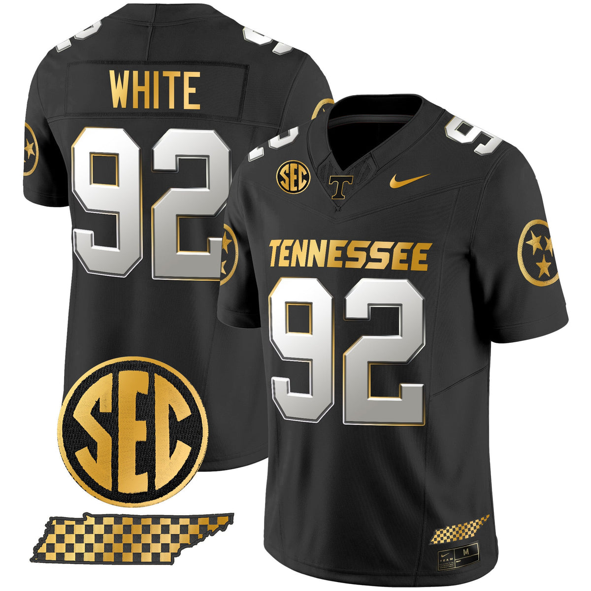 Men's Tennessee Volunteers 2024 Gold Vapor Premier Limited Jersey - All Stitched - image 26