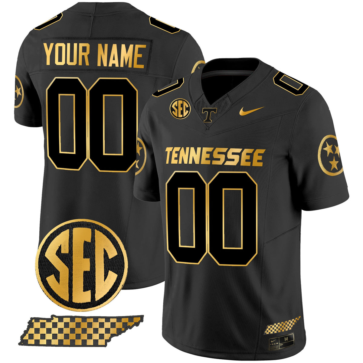 Tennessee Volunteers 2024 Gold Vapor Premier Limited Custom Jersey - All Stitched - image 2