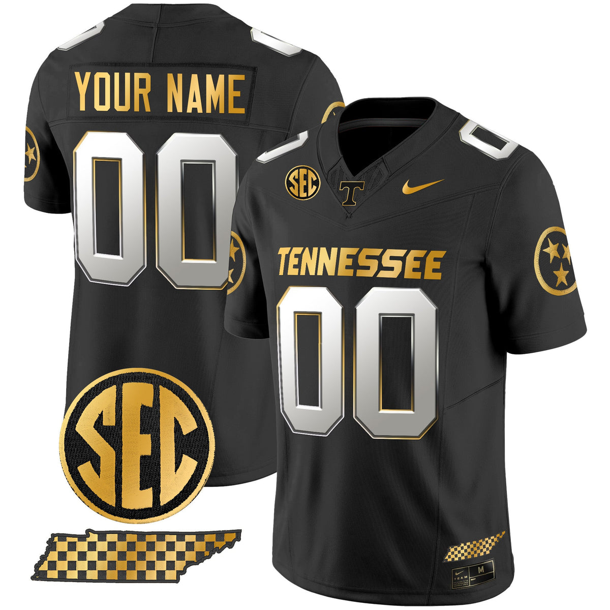 Tennessee Volunteers 2024 Gold Vapor Premier Limited Custom Jersey - All Stitched - image 3