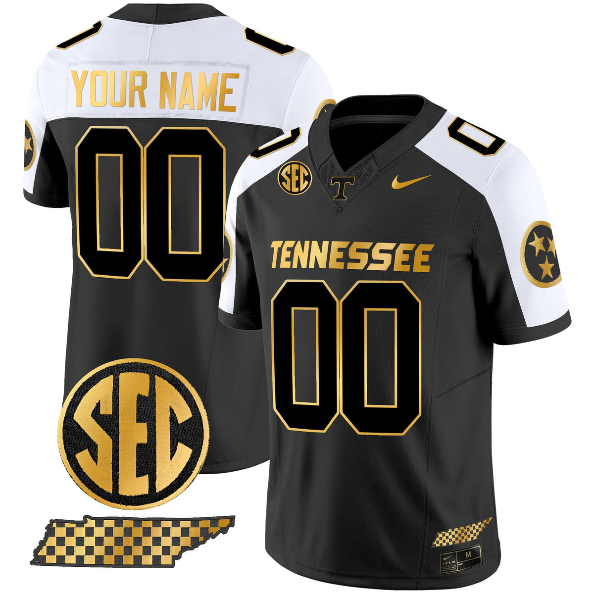 Tennessee Volunteers 2024 Gold Vapor Premier Limited Custom Jersey - All Stitched - image 4