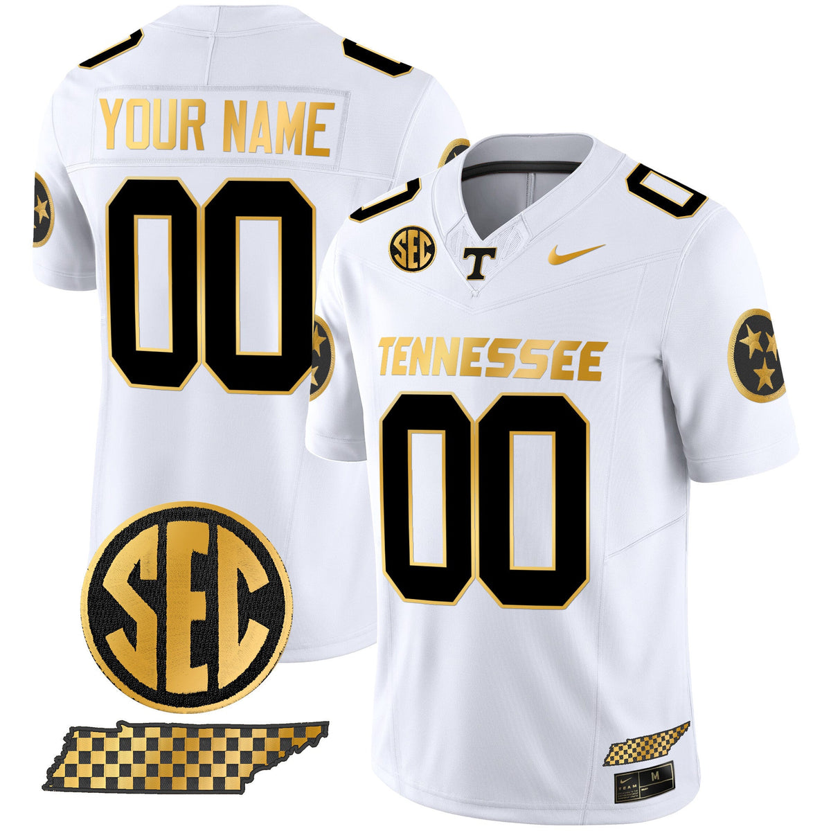 Tennessee Volunteers 2024 Gold Vapor Premier Limited Custom Jersey - All Stitched - image 1