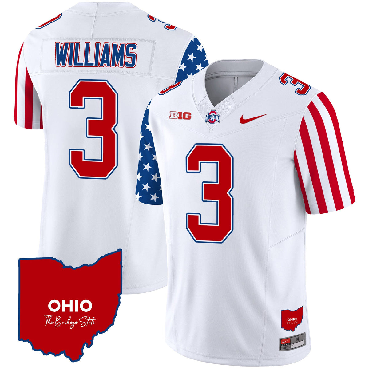 Men's Ohio State Buckeyes American Style Vapor Limited Jersey - All Stitched - image 7