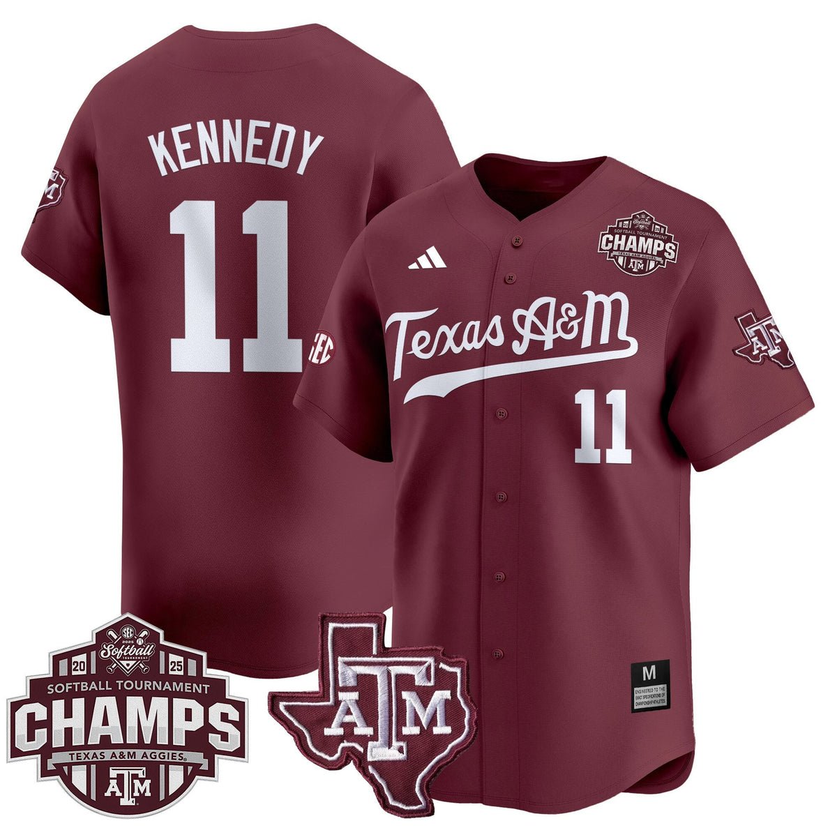 Men's Size - Texas A&M Aggies 2025 SEC Softball Conference Tournament Champions Patch Vapor Premier Limited Jersey - All Stitched - image 15