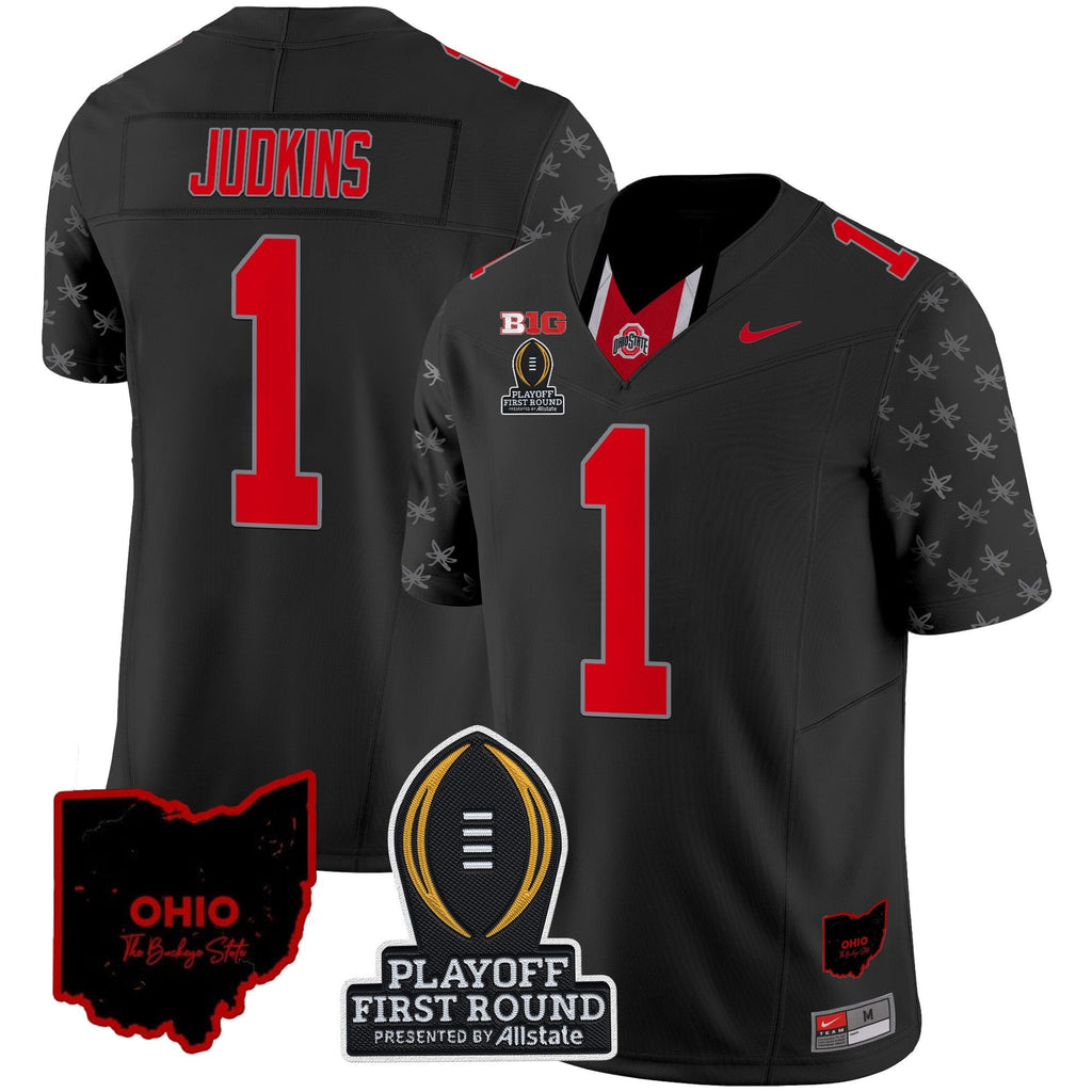 Men's Ohio State Buckeyes 2024 Playoff First Round Patch Vapor Limited Jersey - All Stitched - image 2