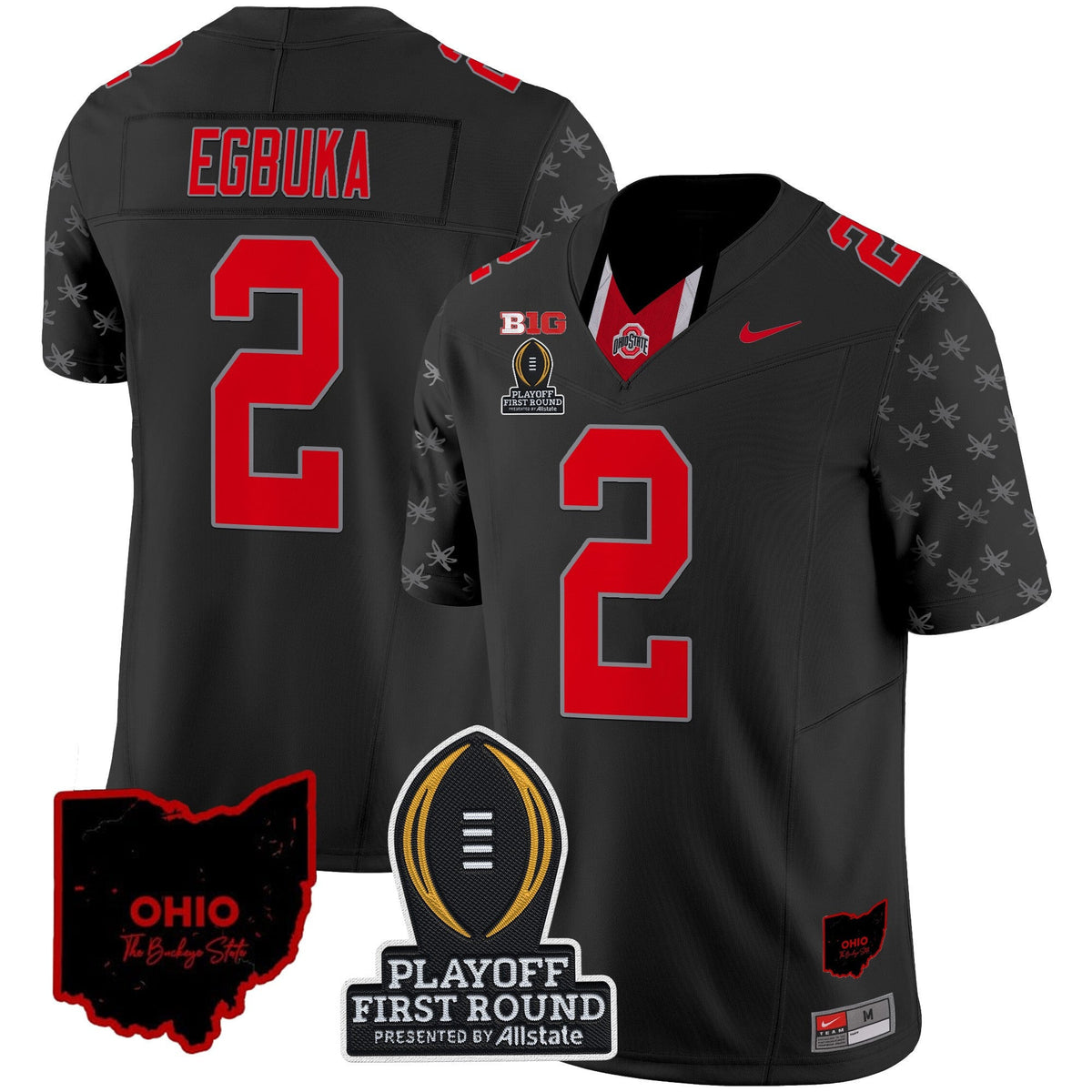 Men's Ohio State Buckeyes 2024 Playoff First Round Patch Vapor Limited Jersey - All Stitched - image 6