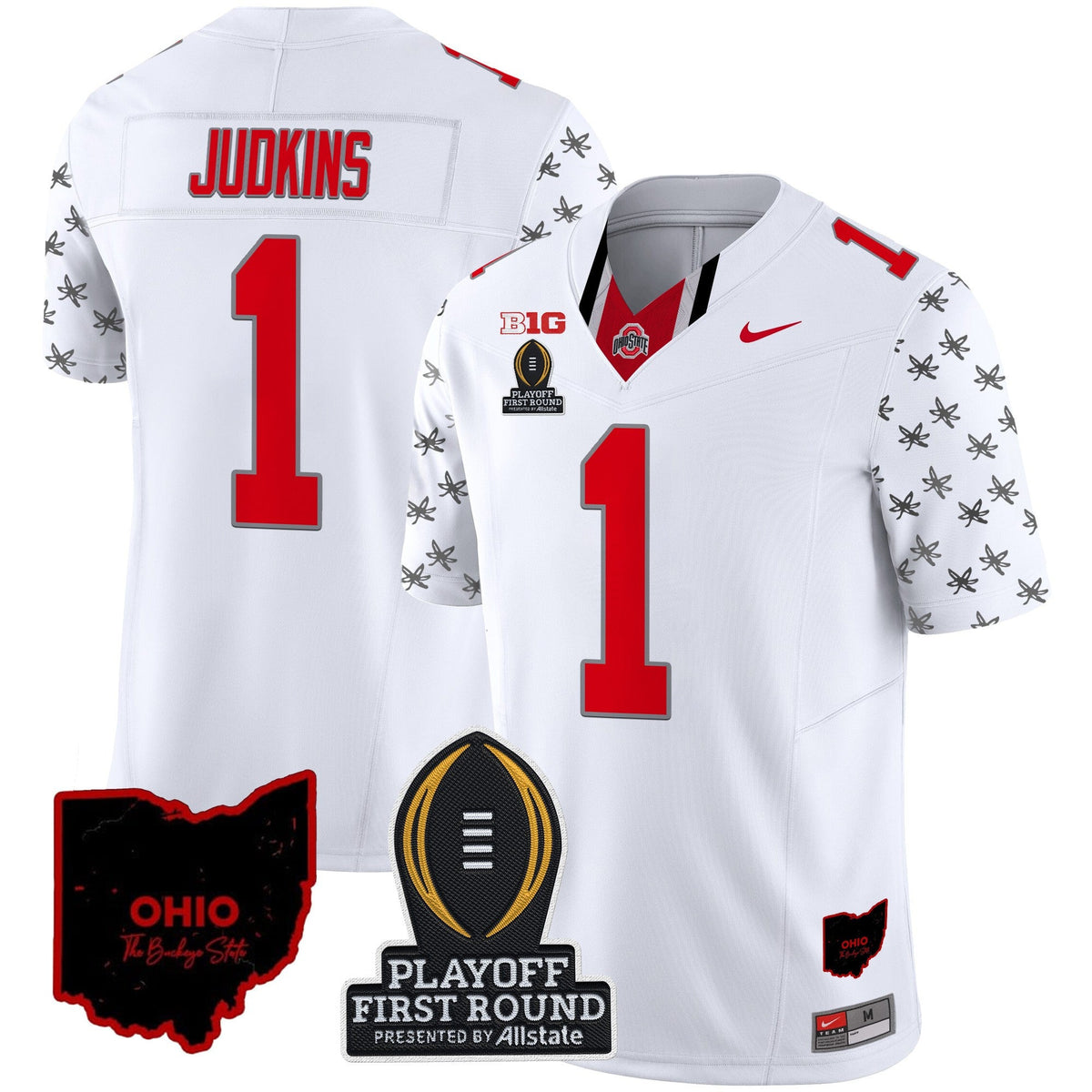 Men's Ohio State Buckeyes 2024 Playoff First Round Patch Vapor Limited Jersey - All Stitched - image 11