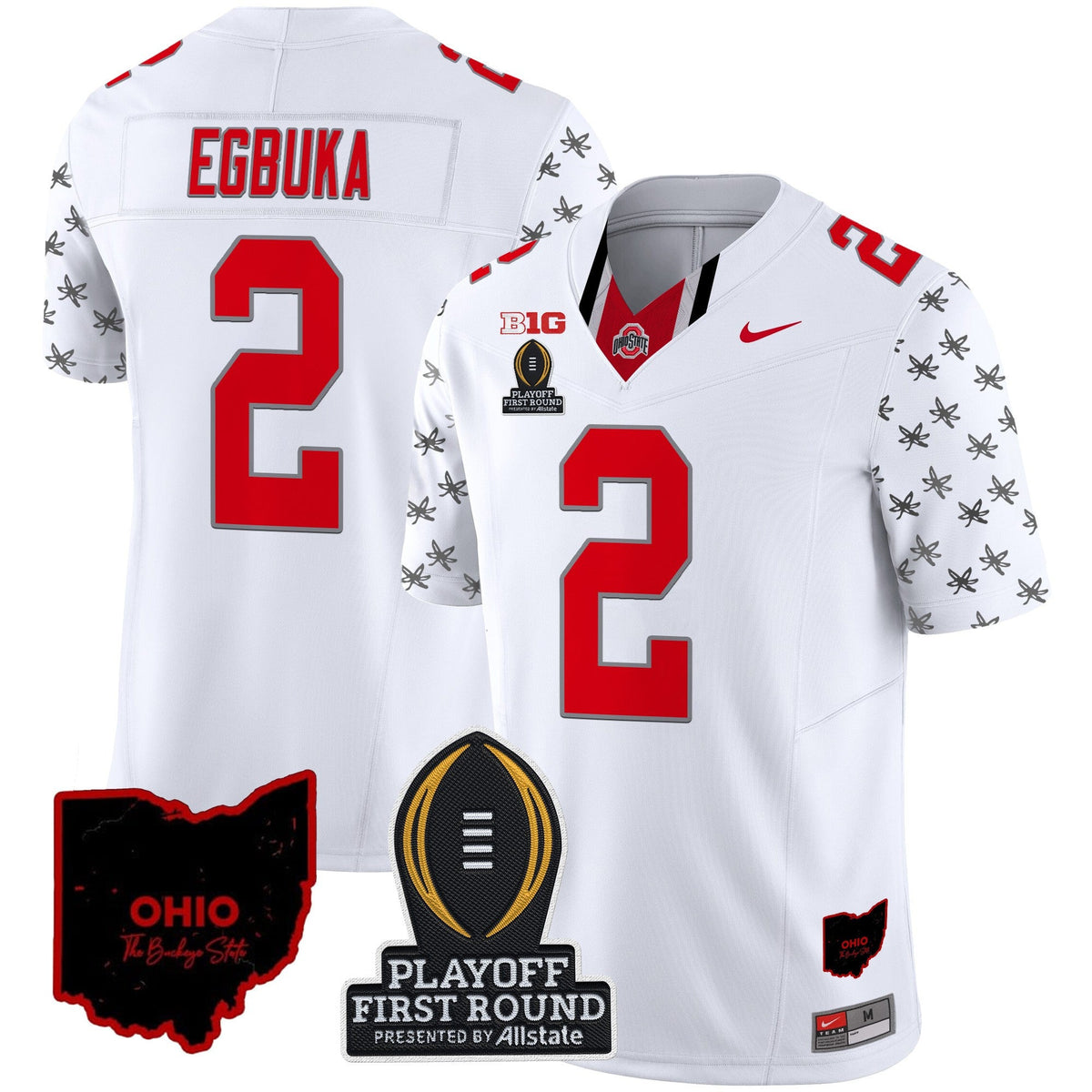 Men's Ohio State Buckeyes 2024 Playoff First Round Patch Vapor Limited Jersey - All Stitched - image 15
