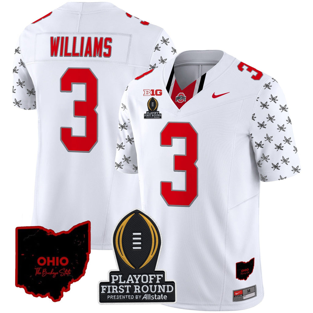 Men's Ohio State Buckeyes 2024 Playoff First Round Patch Vapor Limited Jersey - All Stitched - image 16