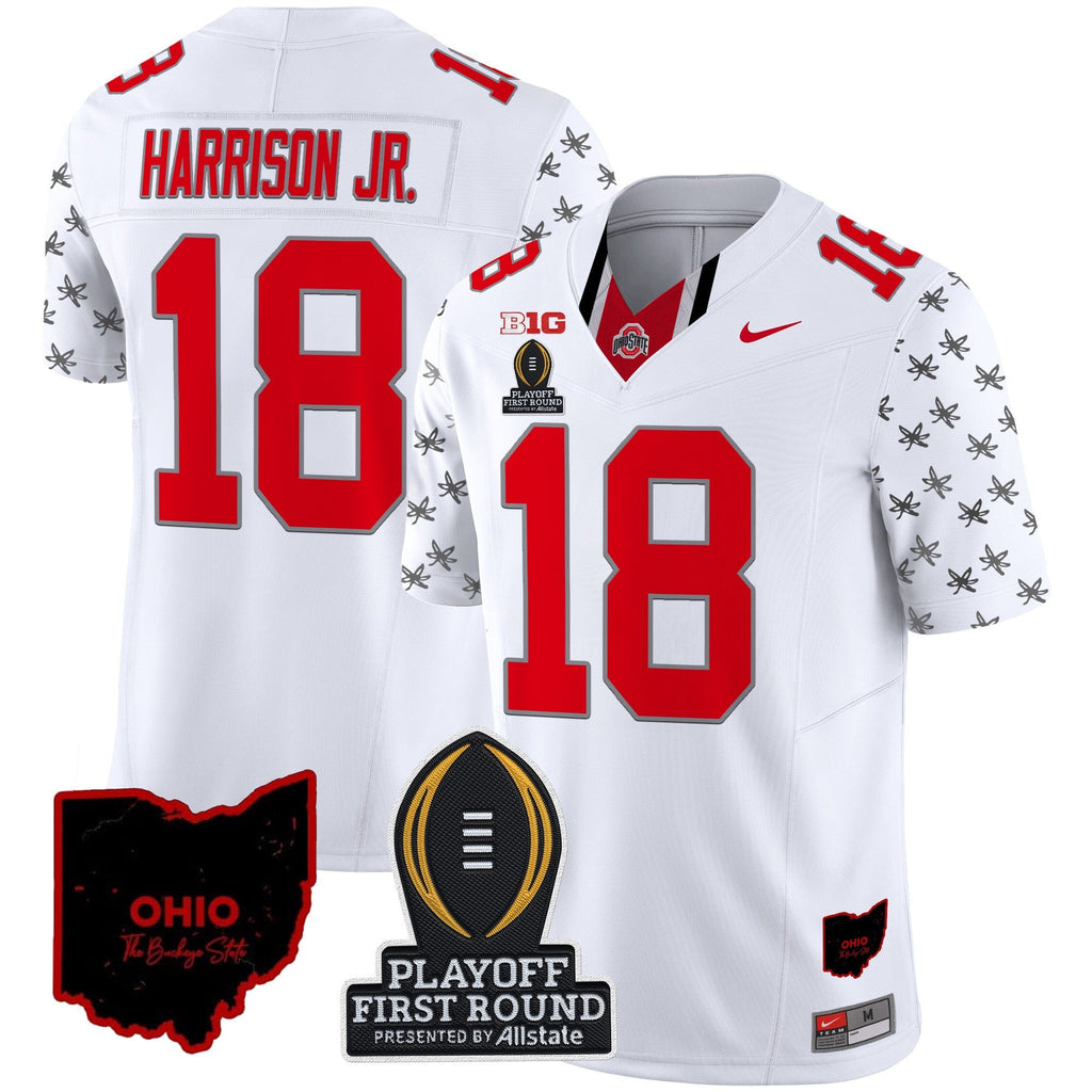 Men's Ohio State Buckeyes 2024 Playoff First Round Patch Vapor Limited Jersey - All Stitched - image 17