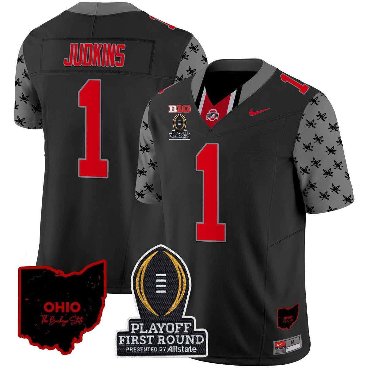 Men's Ohio State Buckeyes 2024 Playoff First Round Patch Vapor Limited Jersey - All Stitched - image 20
