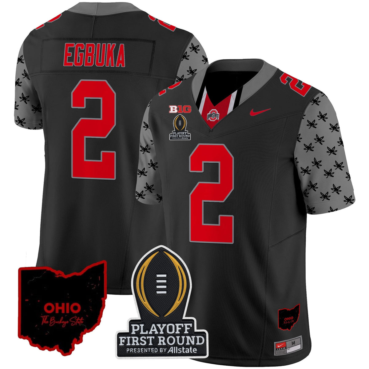 Men's Ohio State Buckeyes 2024 Playoff First Round Patch Vapor Limited Jersey - All Stitched - image 24