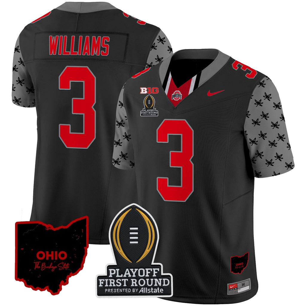Men's Ohio State Buckeyes 2024 Playoff First Round Patch Vapor Limited Jersey - All Stitched - image 25