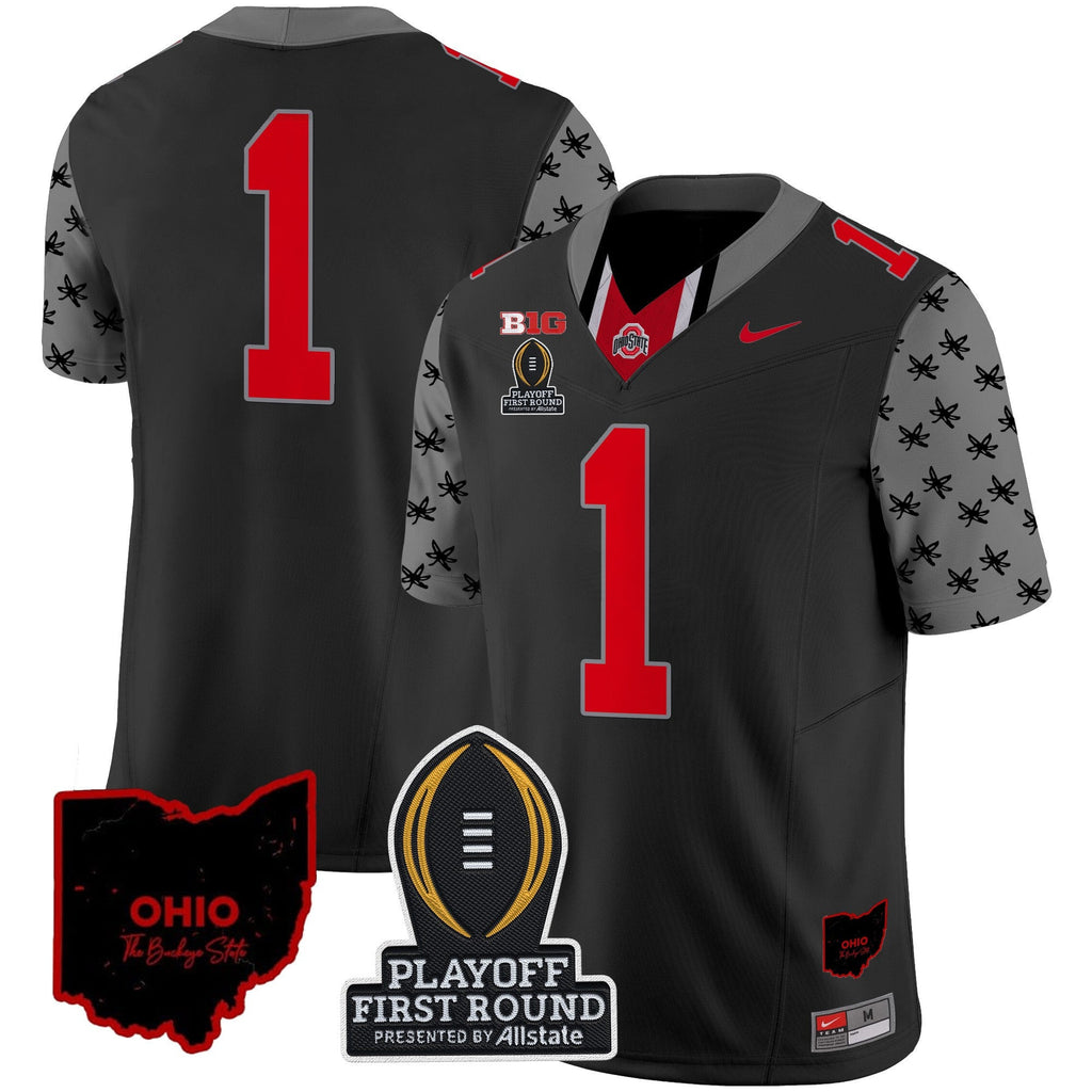 Men's Ohio State Buckeyes 2024 Playoff First Round Patch Vapor Limited Jersey - All Stitched - image 27