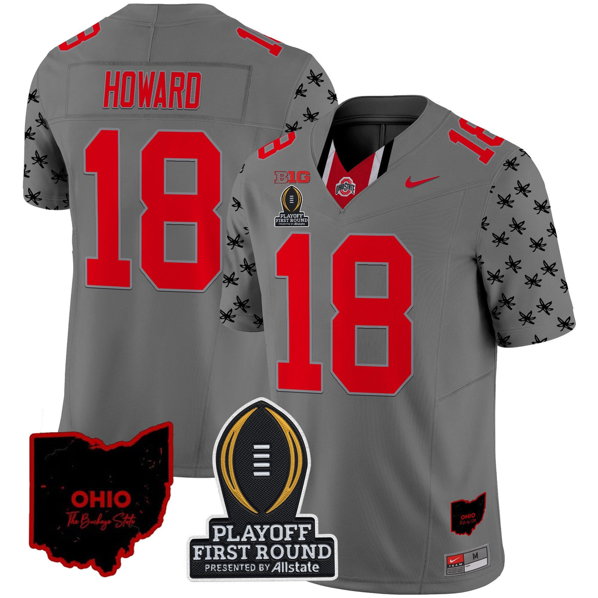 Men's Ohio State Buckeyes 2024 Playoff First Round Patch Vapor Limited Jersey - All Stitched - image 28