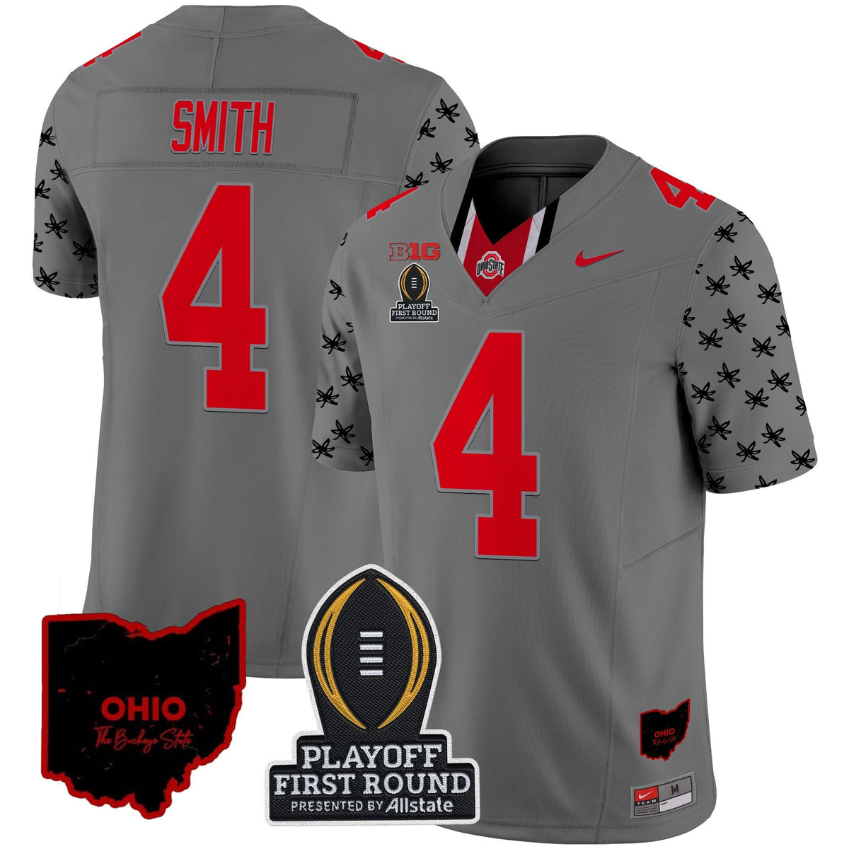 Men's Ohio State Buckeyes 2024 Playoff First Round Patch Vapor Limited Jersey - All Stitched - image 30