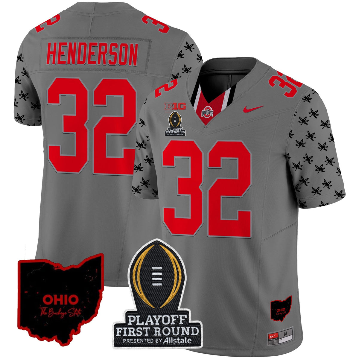 Men's Ohio State Buckeyes 2024 Playoff First Round Patch Vapor Limited Jersey - All Stitched - image 31