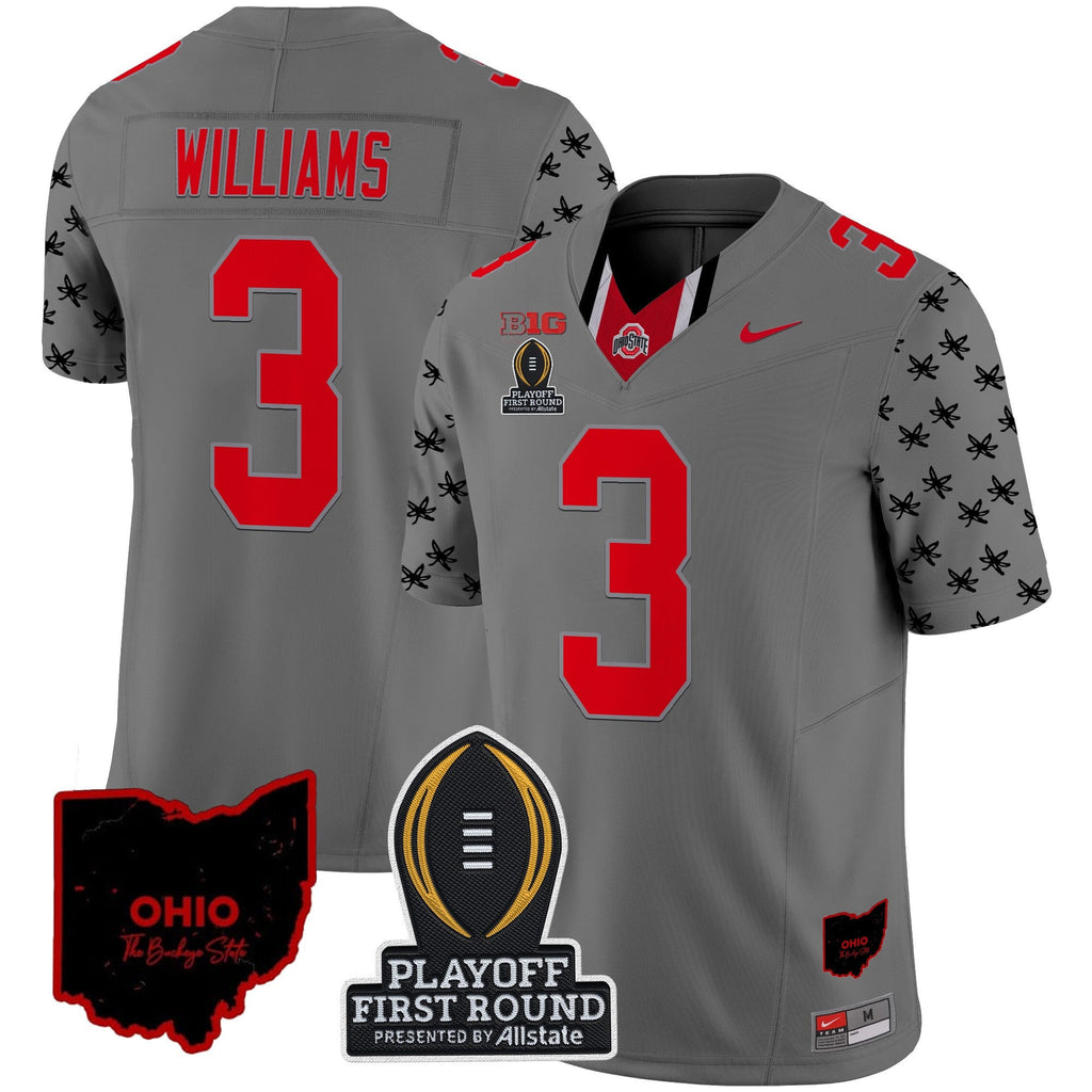 Men's Ohio State Buckeyes 2024 Playoff First Round Patch Vapor Limited Jersey - All Stitched - image 34