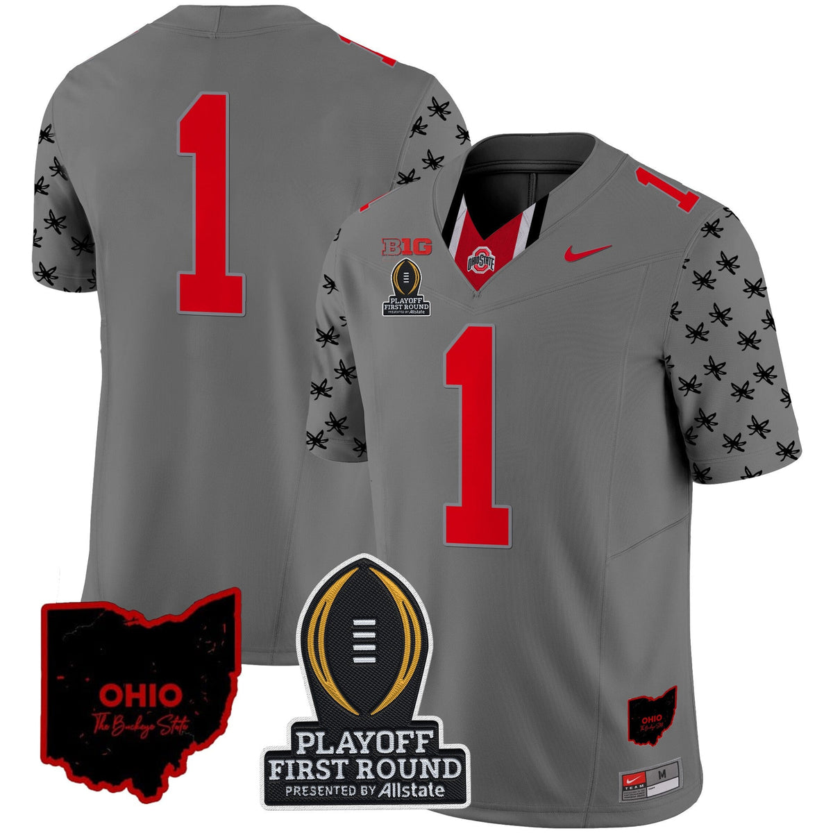 Men's Ohio State Buckeyes 2024 Playoff First Round Patch Vapor Limited Jersey - All Stitched - image 36