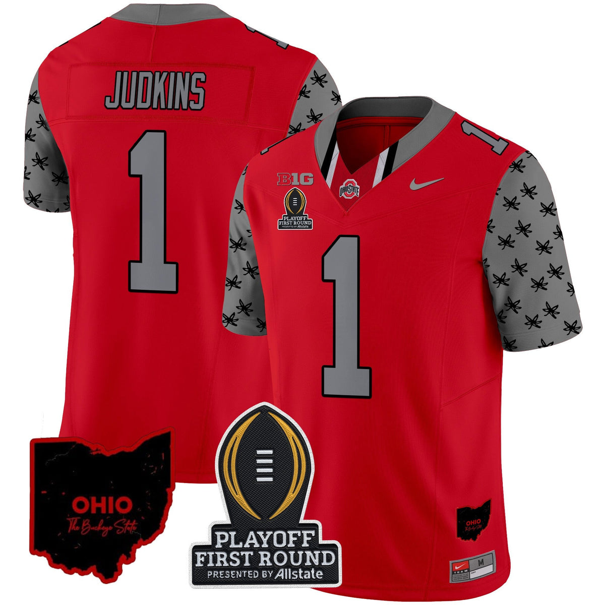 Men's Ohio State Buckeyes 2024 Playoff First Round Patch Vapor Limited Jersey - All Stitched - image 38