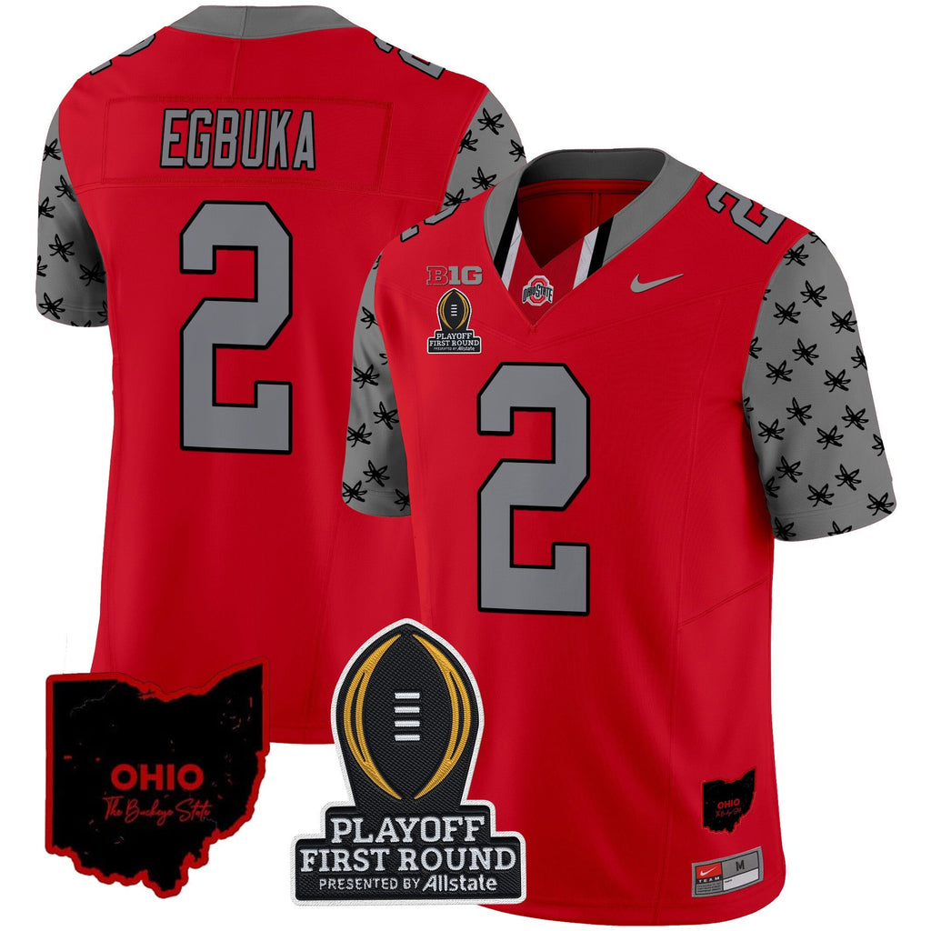 Men's Ohio State Buckeyes 2024 Playoff First Round Patch Vapor Limited Jersey - All Stitched - image 42