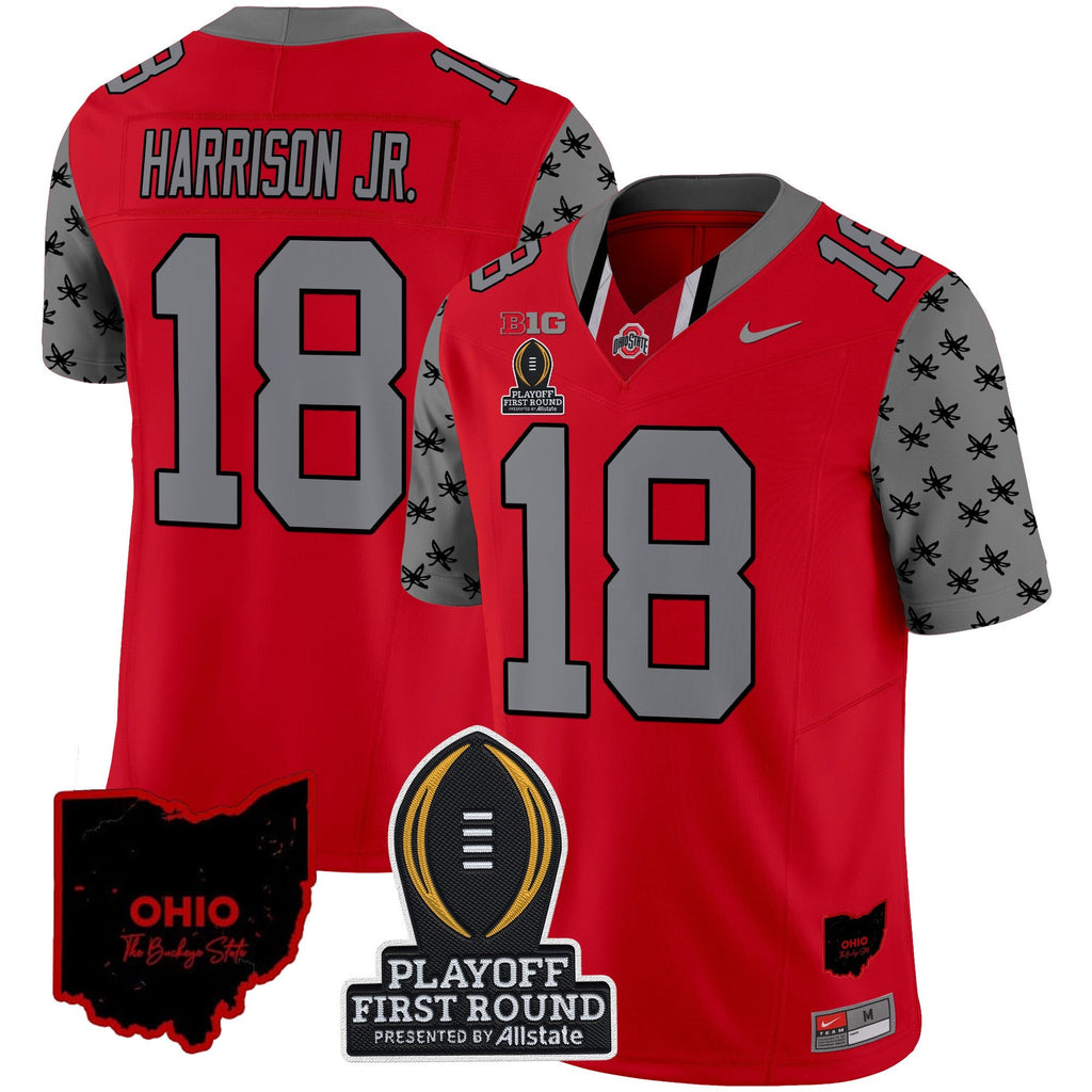 Men's Ohio State Buckeyes 2024 Playoff First Round Patch Vapor Limited Jersey - All Stitched - image 44