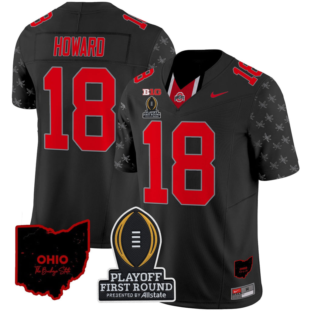 Men's Ohio State Buckeyes 2024 Playoff First Round Patch Vapor Limited Jersey - All Stitched - image 1