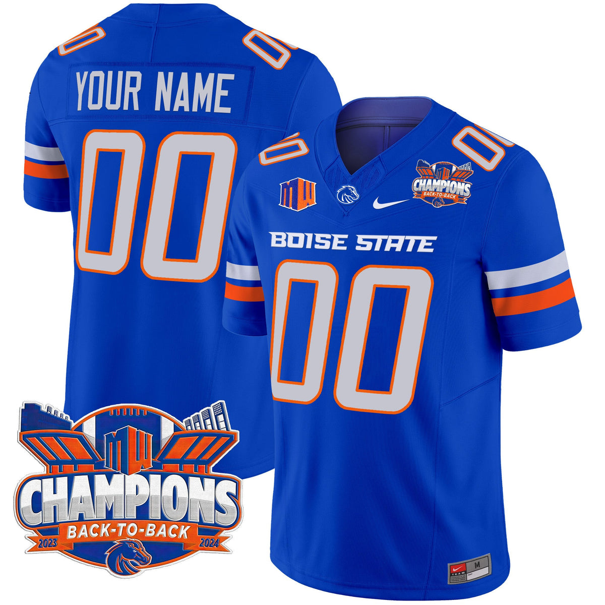 Boise State Broncos 2024 Back To Back Champions Vapor Limited Custom Jersey - All Stitched - image 3