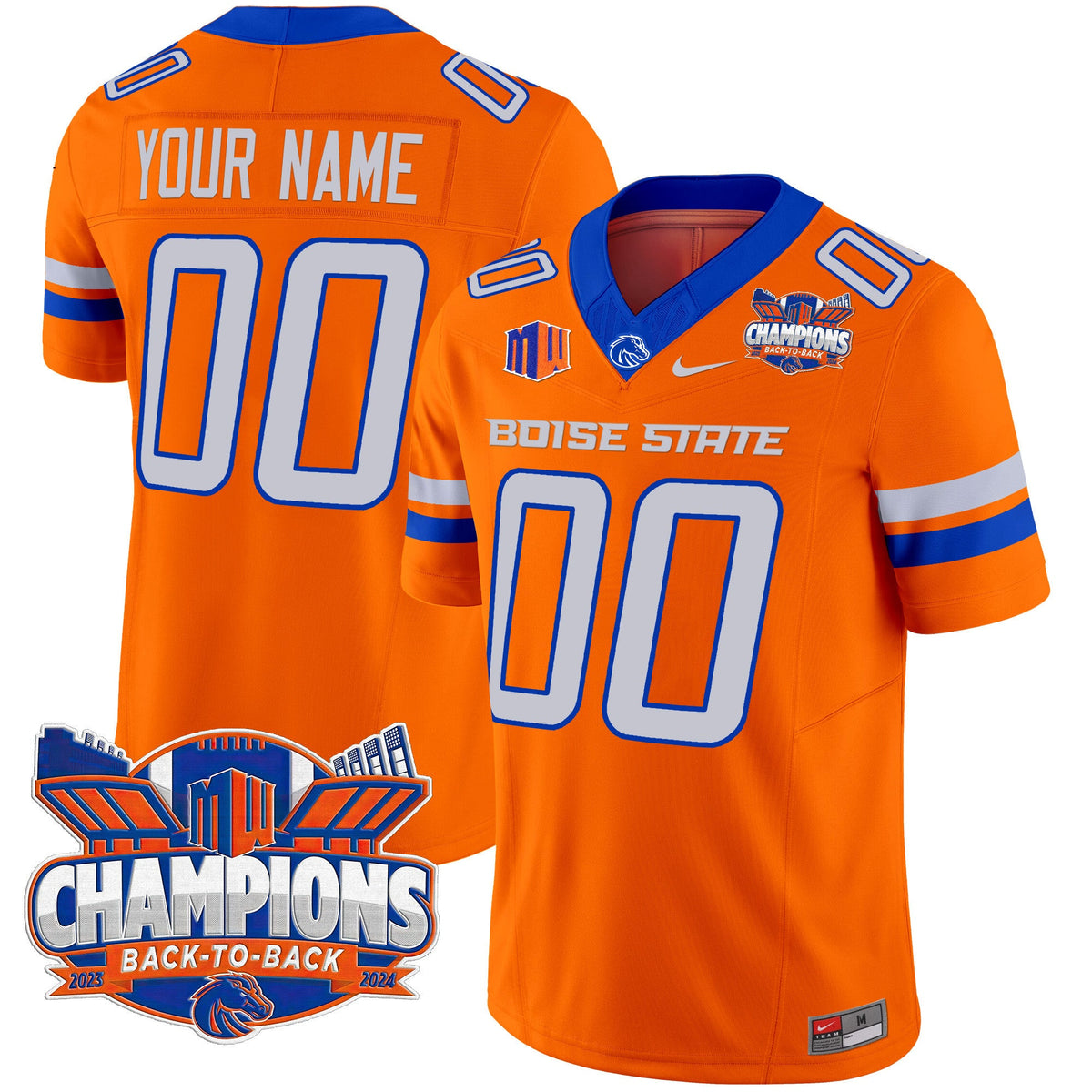 Boise State Broncos 2024 Back To Back Champions Vapor Limited Custom Jersey - All Stitched - image 4