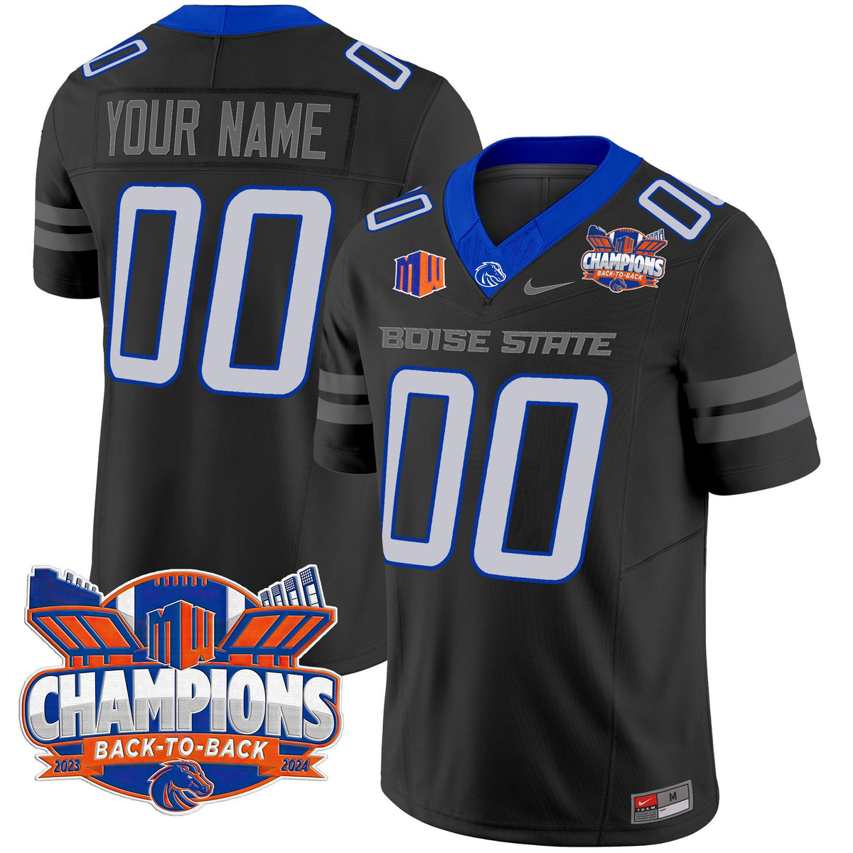 Boise State Broncos 2024 Back To Back Champions Vapor Limited Custom Jersey - All Stitched - image 6
