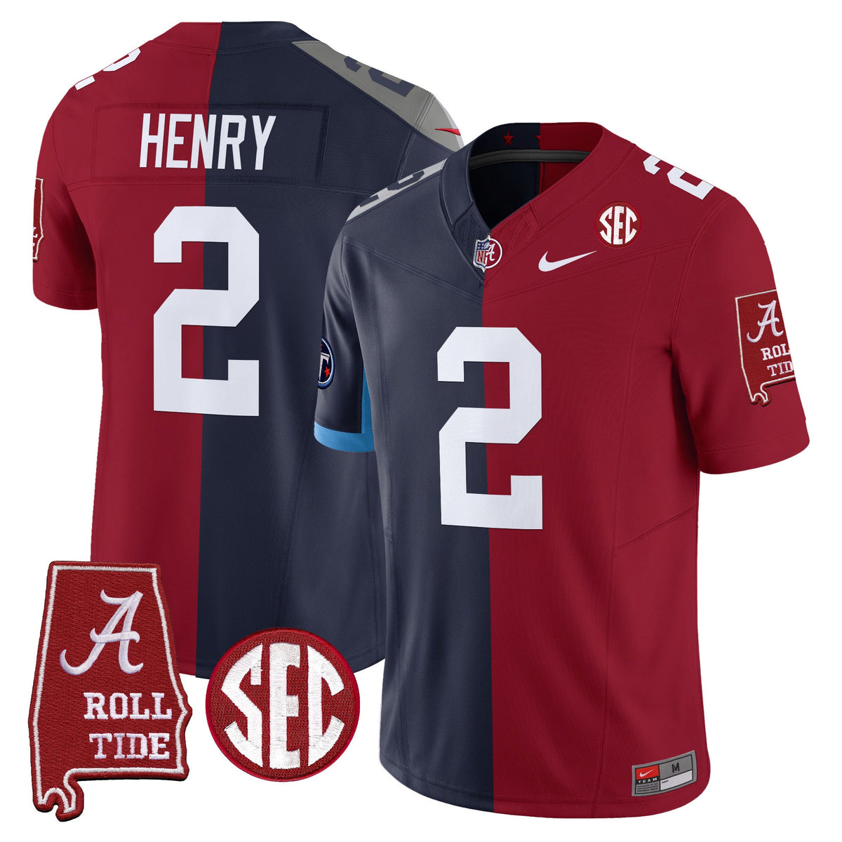 Alabama Crimson Tide Split Vapor Limited Jersey - All Stitched - image 2