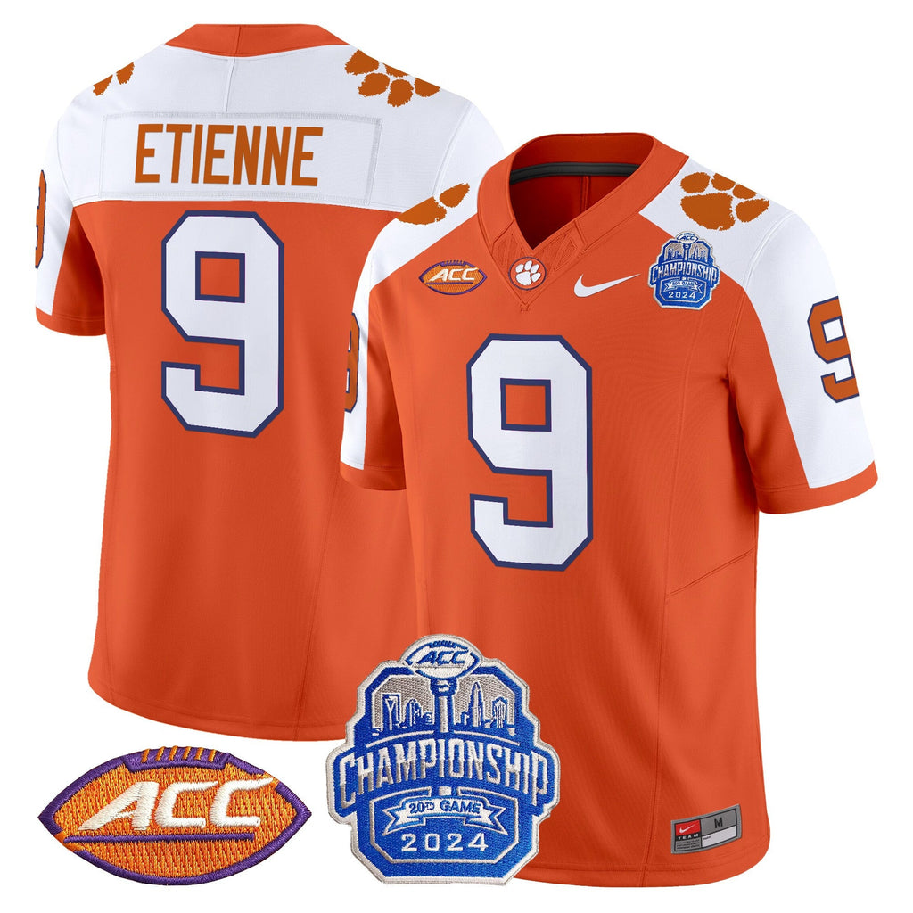 Men's Clemson Tigers 2024 ACC Championship Patch Vapor Limited Jersey - All Stitched - image 6