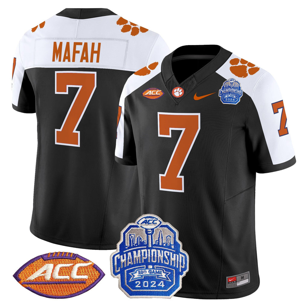 Men's Clemson Tigers 2024 ACC Championship Patch Vapor Limited Jersey - All Stitched - image 11