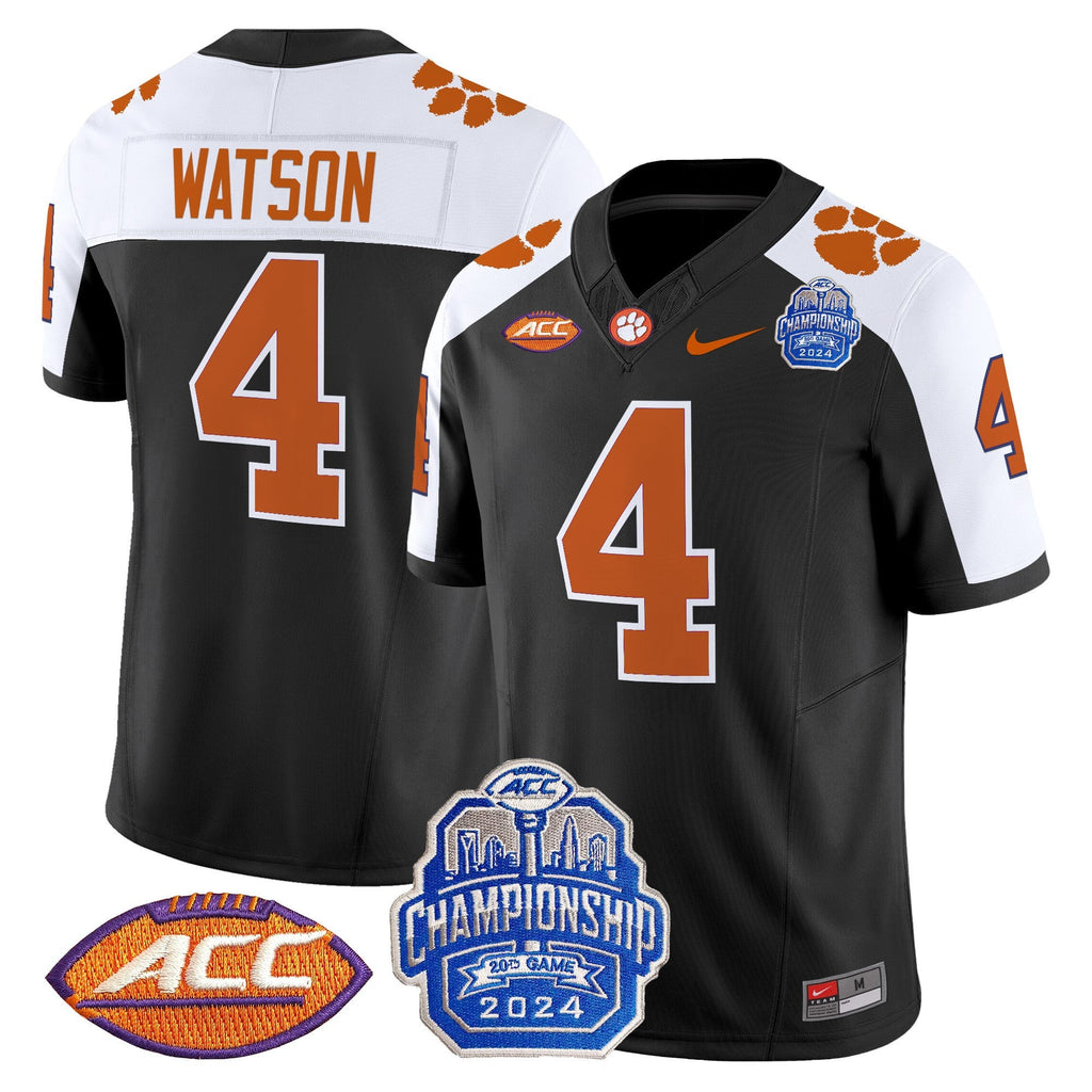 Men's Clemson Tigers 2024 ACC Championship Patch Vapor Limited Jersey - All Stitched - image 13