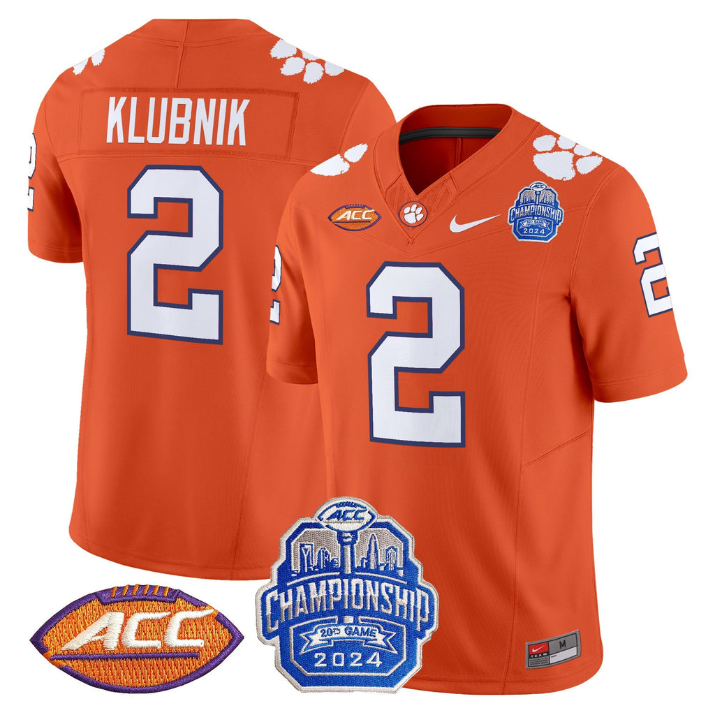 Men's Clemson Tigers 2024 ACC Championship Patch Vapor Limited Jersey - All Stitched - image 19