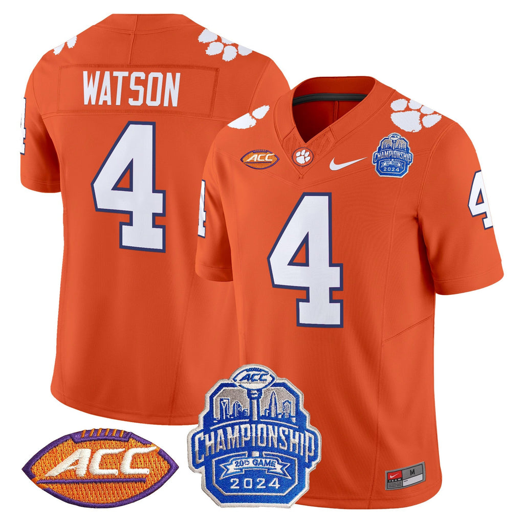 Men's Clemson Tigers 2024 ACC Championship Patch Vapor Limited Jersey - All Stitched - image 22