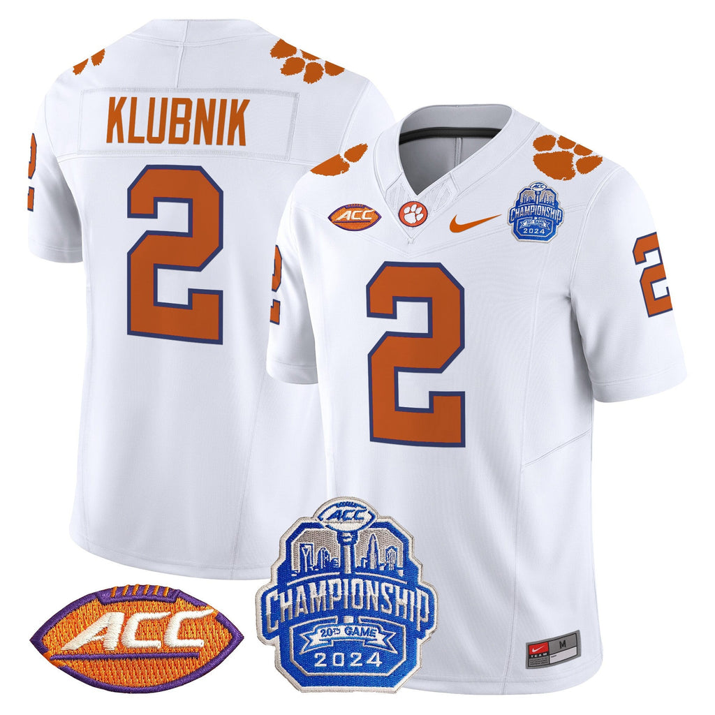 Men's Clemson Tigers 2024 ACC Championship Patch Vapor Limited Jersey - All Stitched - image 37