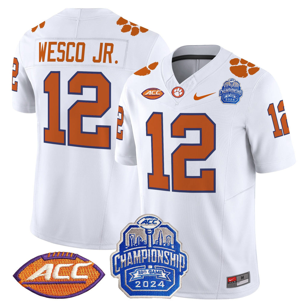 Men's Clemson Tigers 2024 ACC Championship Patch Vapor Limited Jersey - All Stitched - image 39