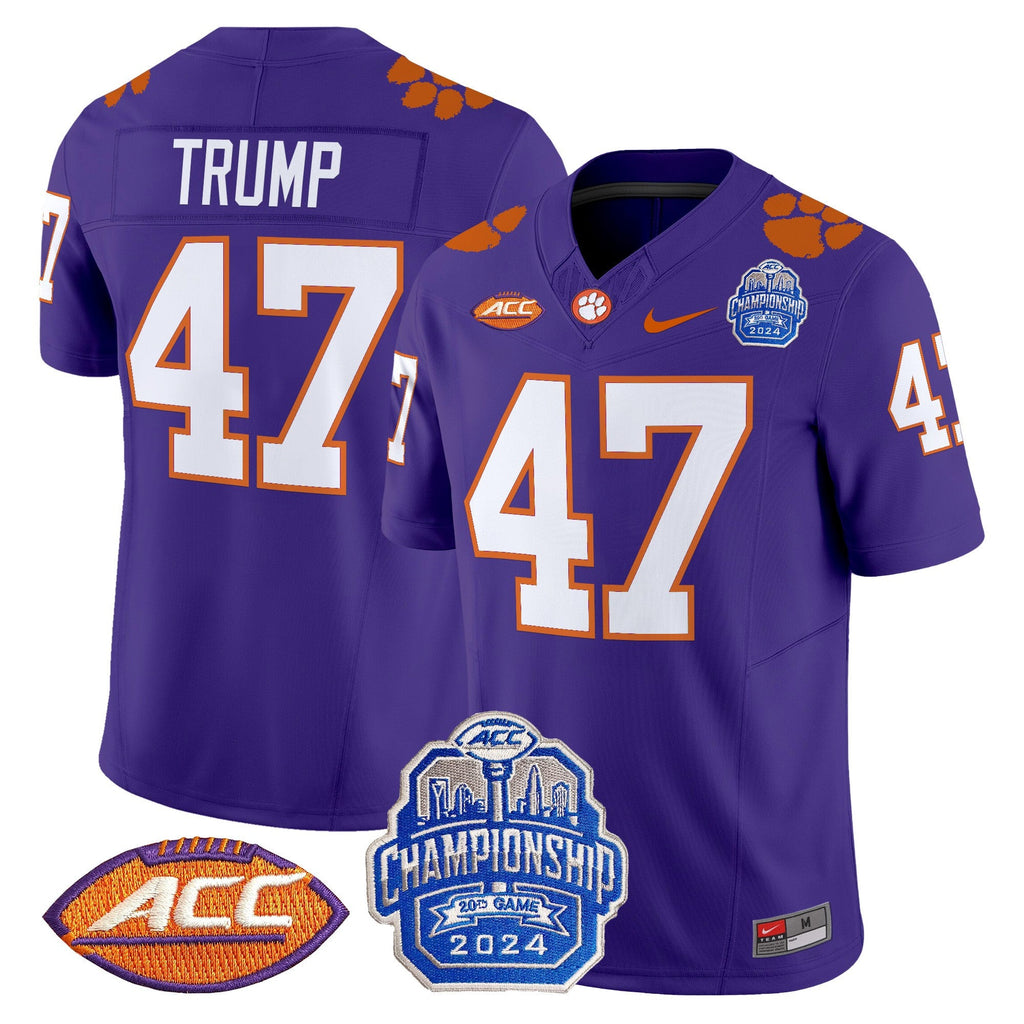 Men's Clemson Tigers 2024 ACC Championship Patch Vapor Limited Jersey - All Stitched - image 53