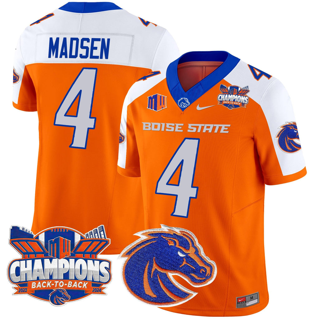 Men's Boise State Broncos 2024 Back To Back Champions Vapor Limited Jersey - All Stitched - image 11