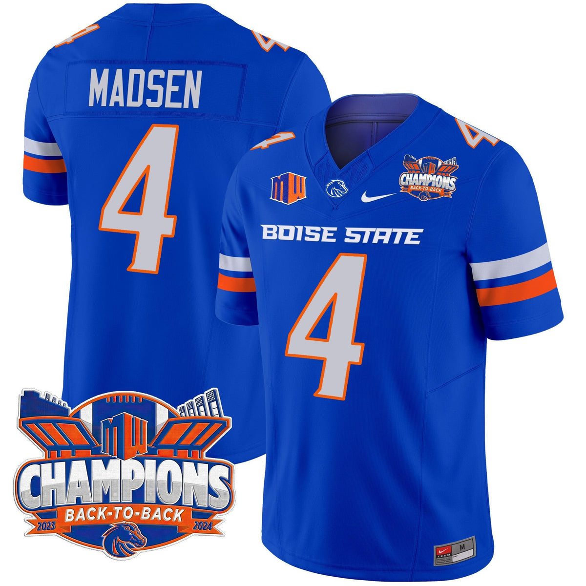 Men's Boise State Broncos 2024 Back To Back Champions Vapor Limited Jersey - All Stitched - image 20