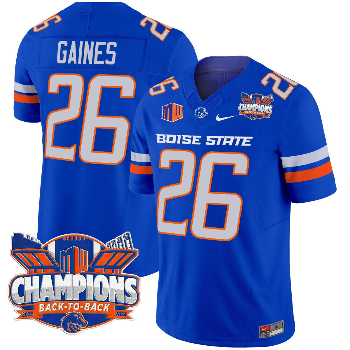 Men's Boise State Broncos 2024 Back To Back Champions Vapor Limited Jersey - All Stitched - image 22