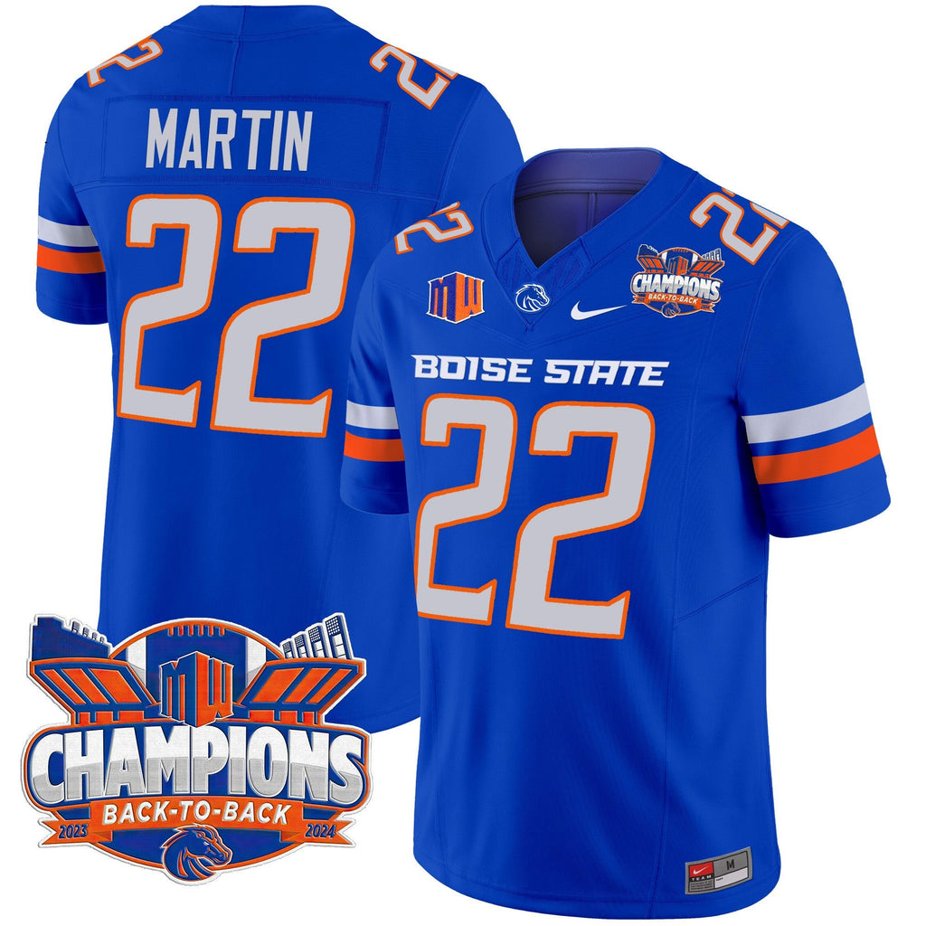 Men's Boise State Broncos 2024 Back To Back Champions Vapor Limited Jersey - All Stitched - image 24
