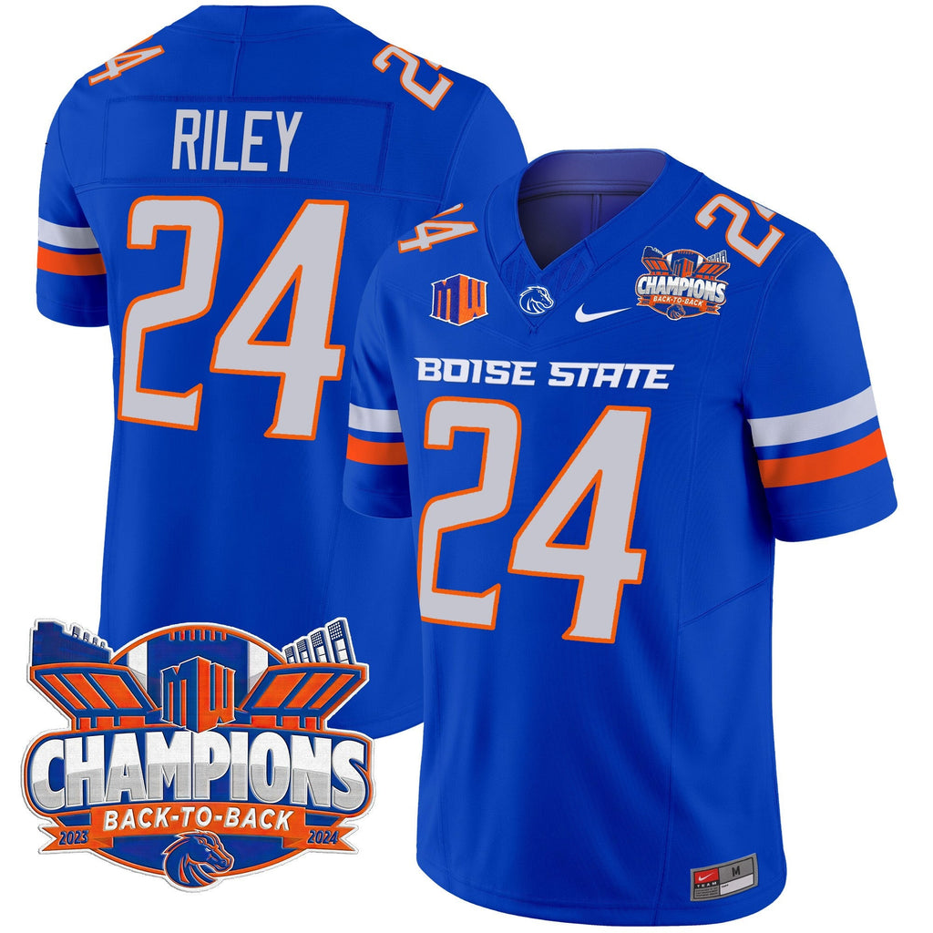 Men's Boise State Broncos 2024 Back To Back Champions Vapor Limited Jersey - All Stitched - image 25