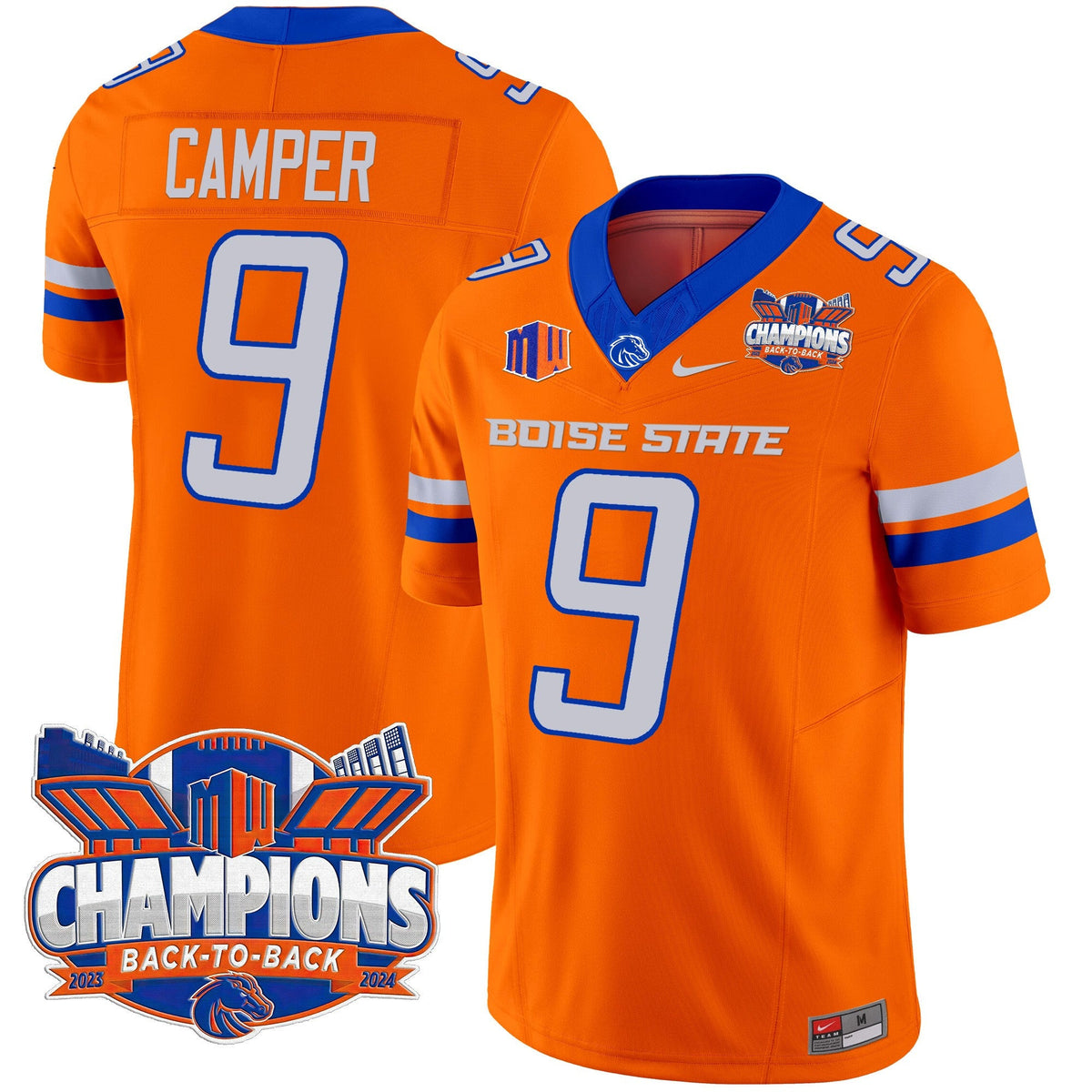Men's Boise State Broncos 2024 Back To Back Champions Vapor Limited Jersey - All Stitched - image 30