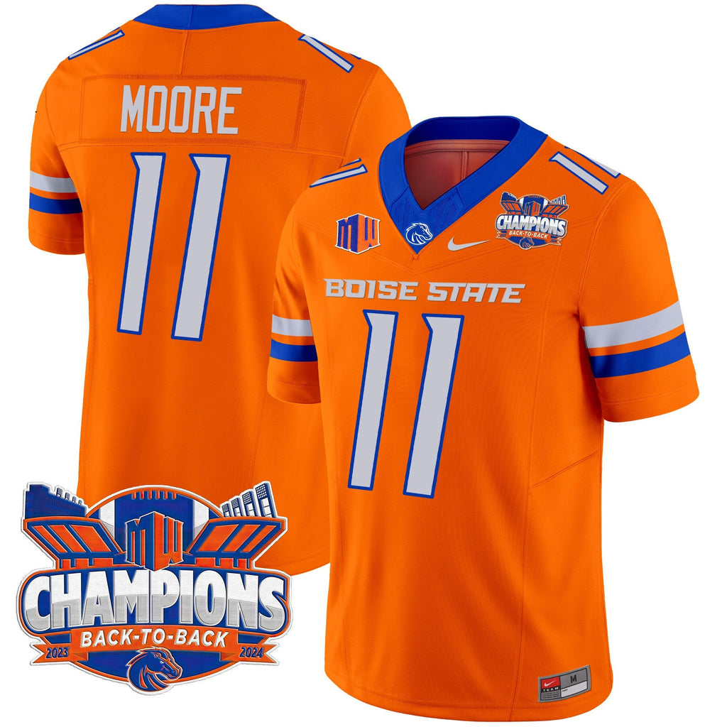 Men's Boise State Broncos 2024 Back To Back Champions Vapor Limited Jersey - All Stitched - image 32